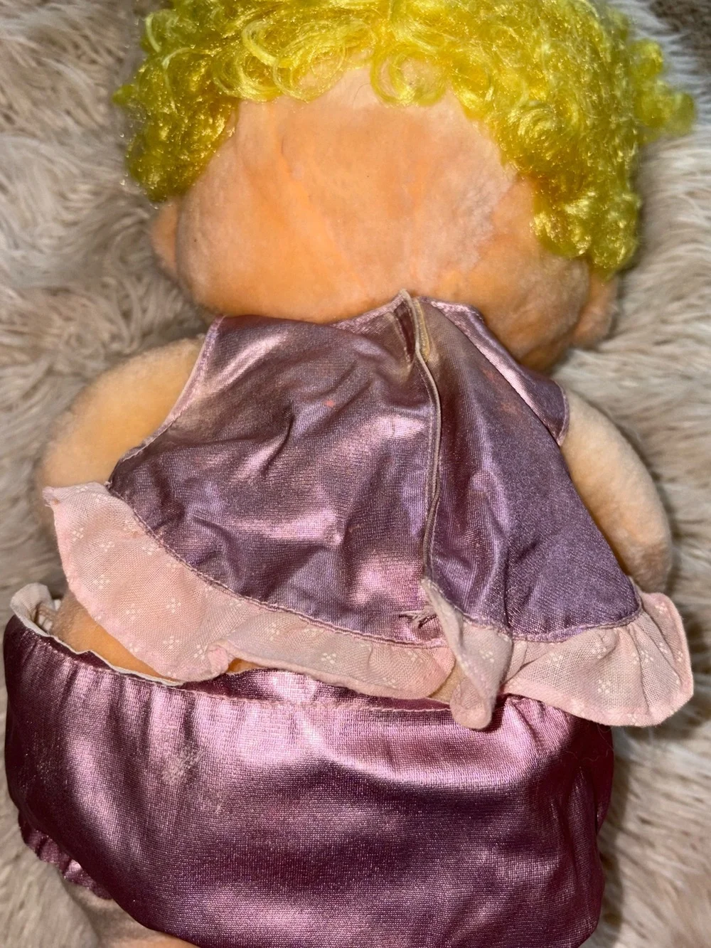 Kenner Hugga Bunch Precious Hugs 18” Blonde Curly Plush Doll 80’s Baby Vintage